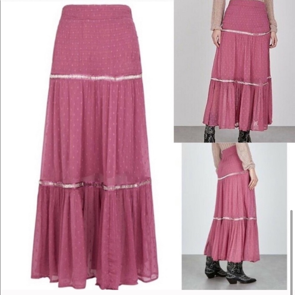 FP Ella Tiered Midi skirt, size 6, new